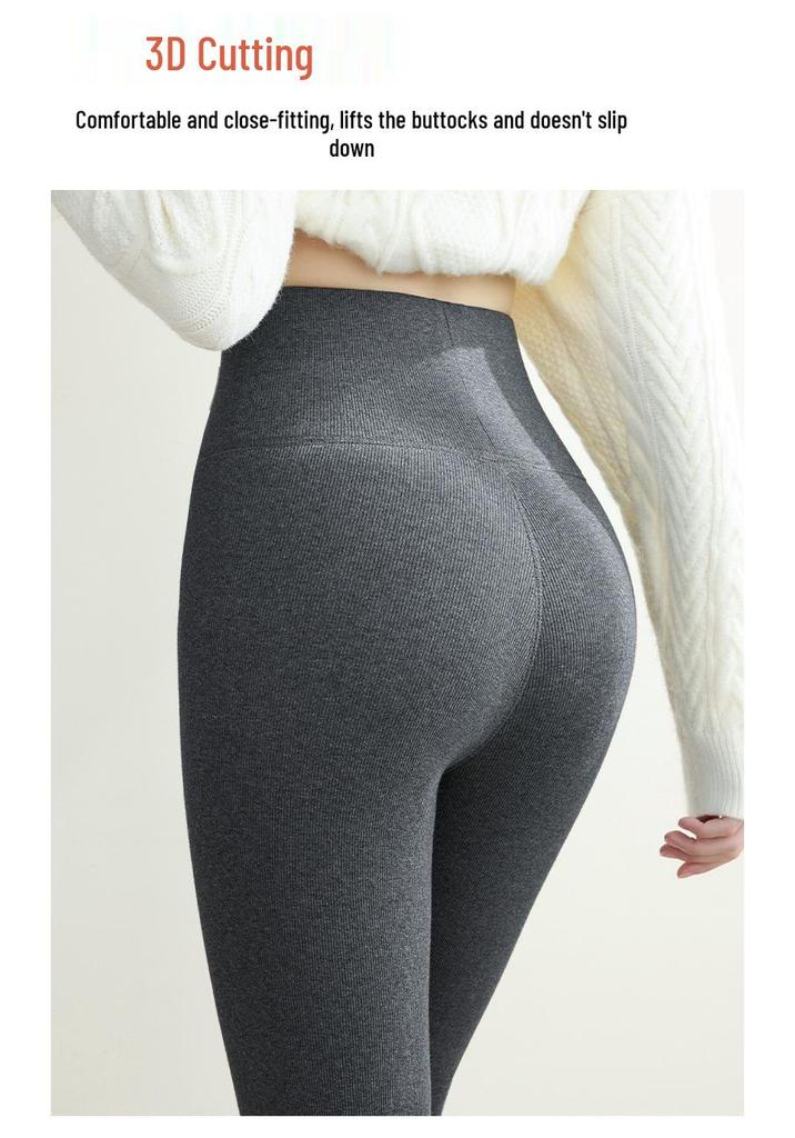 H799 Damen Extra Dicke Fleece-gefütterte Lammwoll-Leggings, Große Größen, Warme Herbst-/Winter-Oberbekleidung.