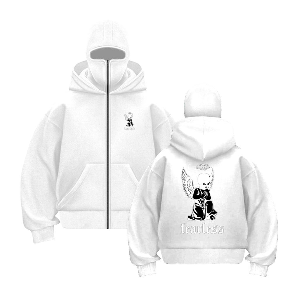 Streetwear Solid Color Retro Zipper Hoodies Y2K Men Women Hip Hop Graphics Vintage Double Layer Oversized Hoodies Sweatshirts