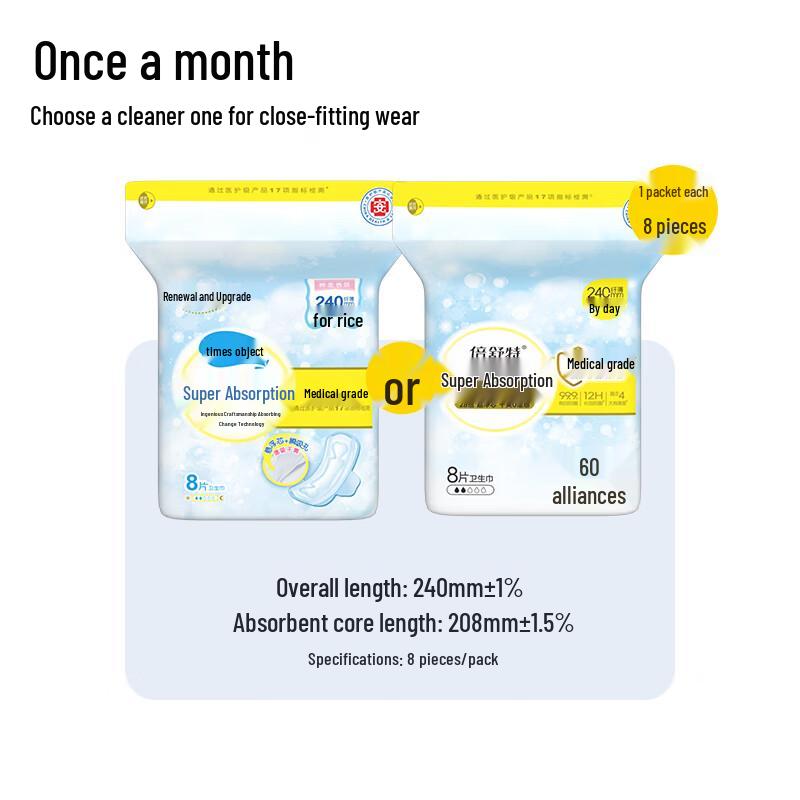 BESUTE Super Absorbent Cotton Soft Sanitary Napkins