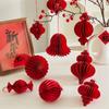 Chinese New Year Decorations Folding Paper Honeycomb Ball Hanging Ornament Chinese Style Lanterns Navidad