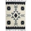 Living Room Rug with Raised Lines Cream Grey 160x230
