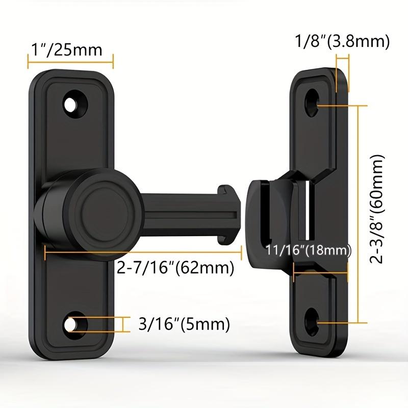 Door Lock Guard Latch Bolt 90 180 Degree Stainless Steel Toggle Latch Sliding Barn Door Lock Black Iron Right Angle Barn Lock