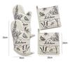 Cotton Oven Gloves Vintage Anti Steam Gloves Insulation Pad  Ironing Board