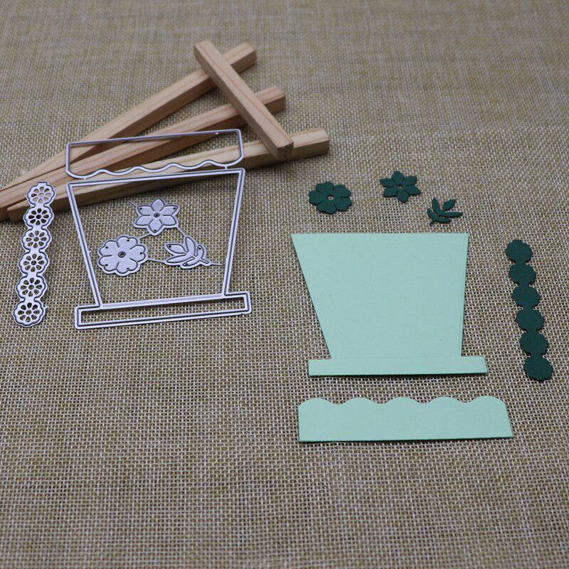 New Flowerpot Plant Flower Leaf Metal Cutting Dies For DIY Craft Making Card Paper Scrapbooking