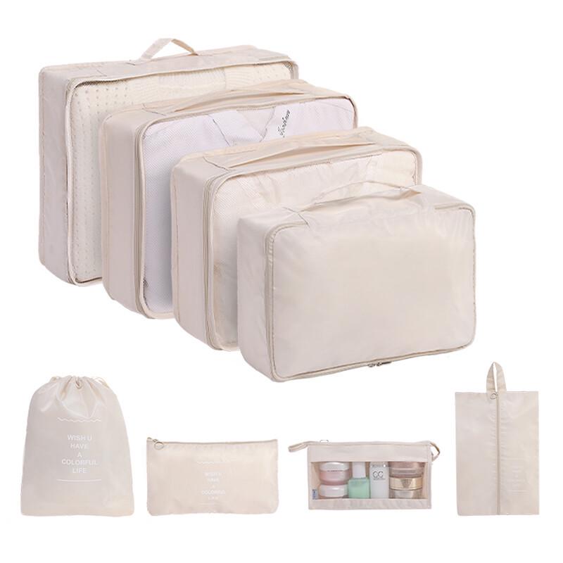 Twill Wasserdichtes 7-teiliges Reiseaufbewahrungsbeutel-Set - Hochwertige Gepäckorganizer für Geschäftsreisen