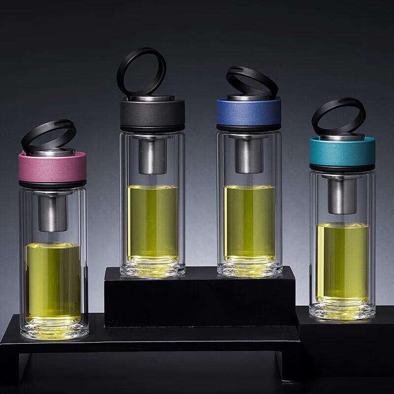 Wanxiang Double-Walled Glass Tumbler with Carrying Loop