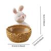 Tea Light Holder Cute Resin Rabbit Figurine for Desktop Dinner Table Wedding