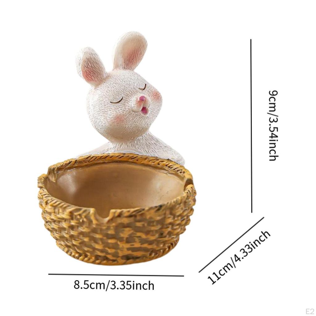 Tea Light Holder Cute Resin Rabbit Figurine for Desktop Dinner Table Wedding