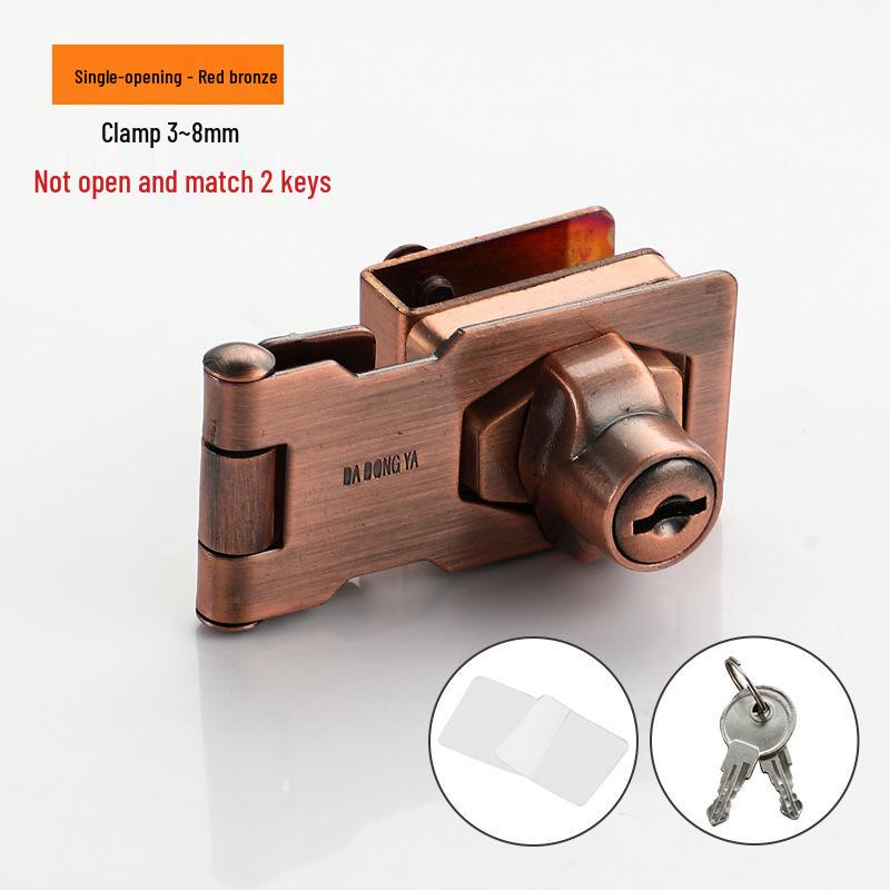 No-Drill Double Door Glass Cabinet Lock for Display & Pet Cabinets
