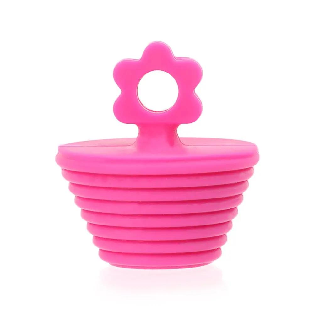 Silicone Bathtub Plug Bathroom Kitchen Sink Drain Stopper Replacement Practical Anti-clogging Bathtub Plug Bathroom Hardware фиолетовый