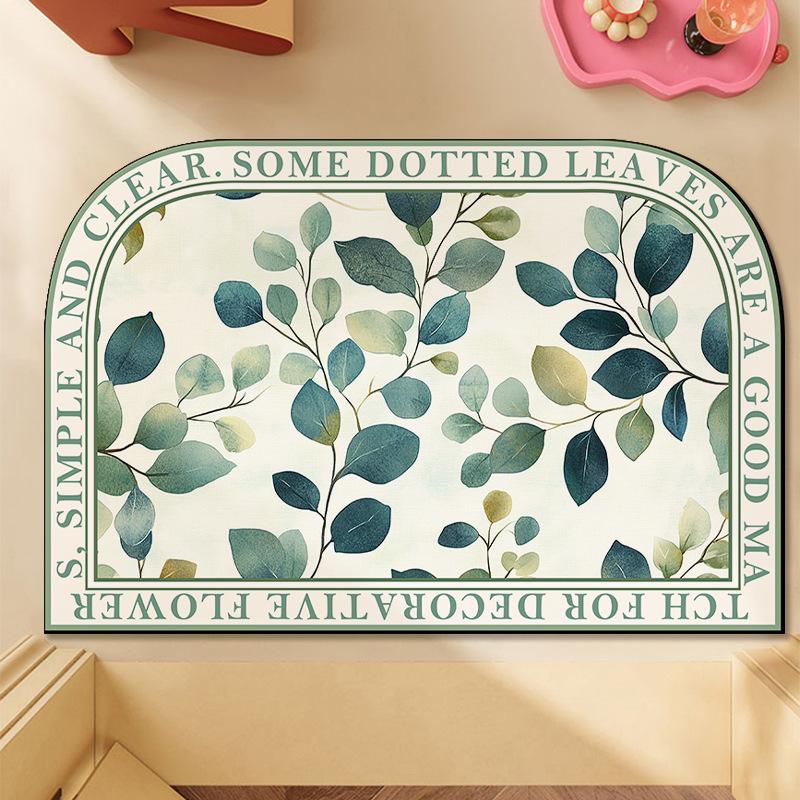 Flower Toilet Diatom Mud Household Absorbent Foot Mat Mat Toilet Mat Wash Water Room Mat Absorbent Non-slip