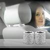 2X Crystal Car Seat Headrest Collar Decor Diamond Bling Car Interior Accessories