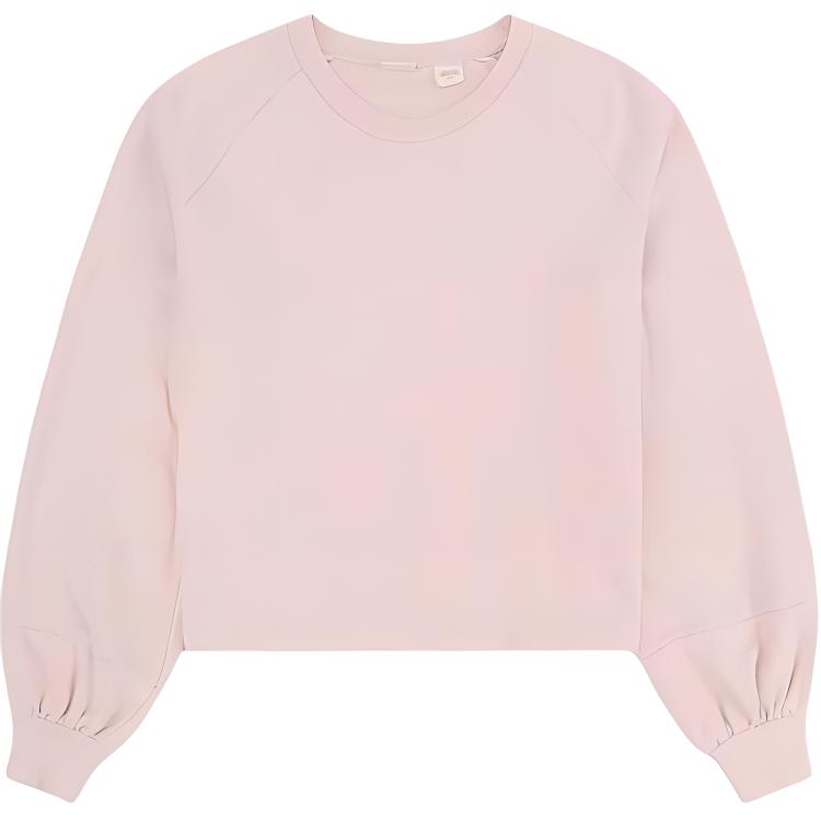 Levis Fashion Classic Casual Simple Versatile Round Neck Long Sleeve Sweatshirt Women Sweatshirt Pink 18692-0002