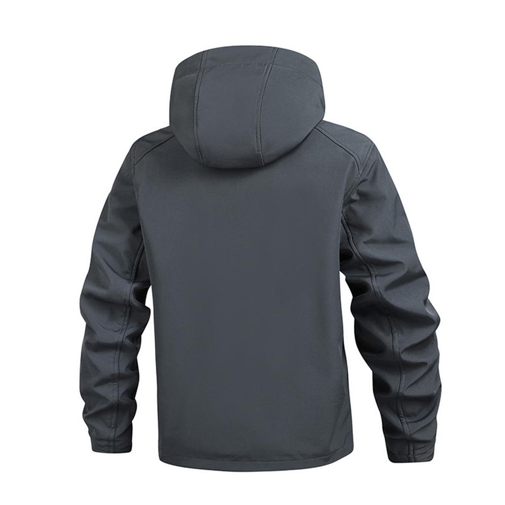 Men's Solid Color Outdoor Mountaineering Waterproof Windproof Fleece Jacket Outdoor Jacket