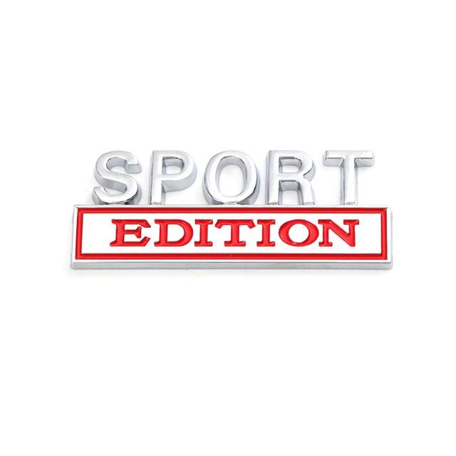 1Pc 3D Metal Sport Edition Logo Car Front Grille Badge Side Fender Rear Trunk Emblem Sticker Decal