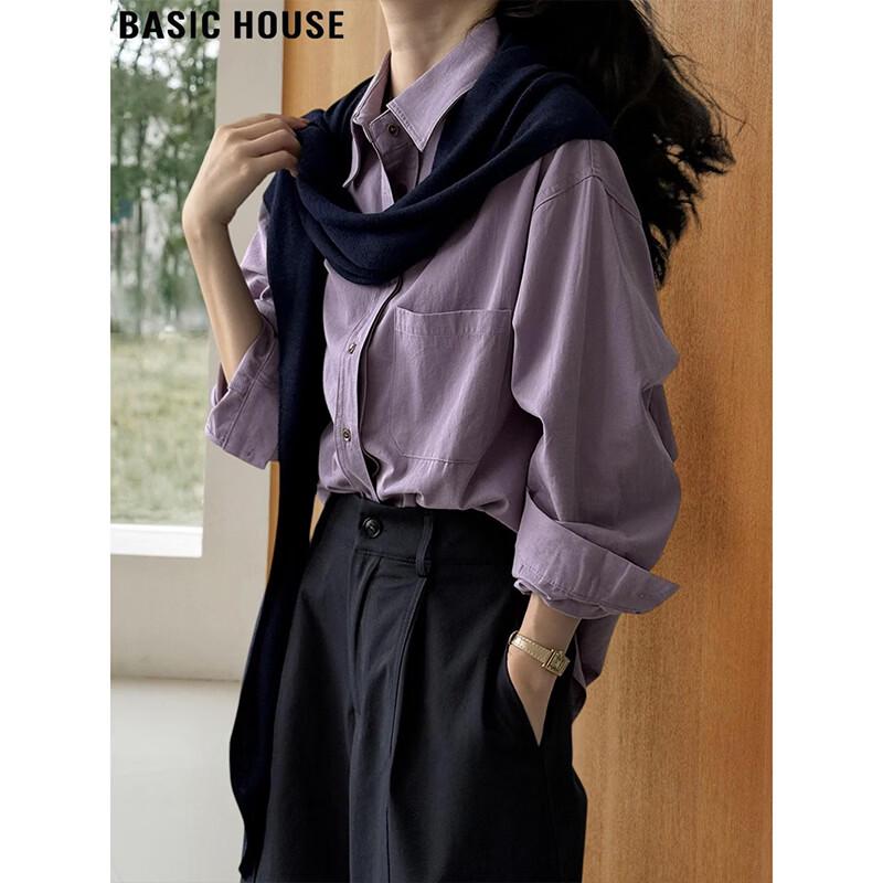 

Базовая женская расслабленная рубашка-поло с длинным рукавом Basic House M