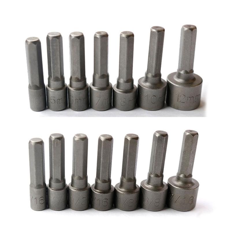 Precise Engineered Hexagonal Handle Socket Extension Rod Pneumatic Screwdriver Suitable for Tool Repairs DIYer Projects
