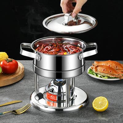 Alkohol Herd Topf Buffet Kochen Kochgeschirr Tragbare Shabu Suppe für Wandern Restaurant