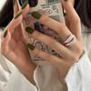 Korean Minimalist Style Geometric Copper Ring Adjustable Size Fashion Accessory Women For