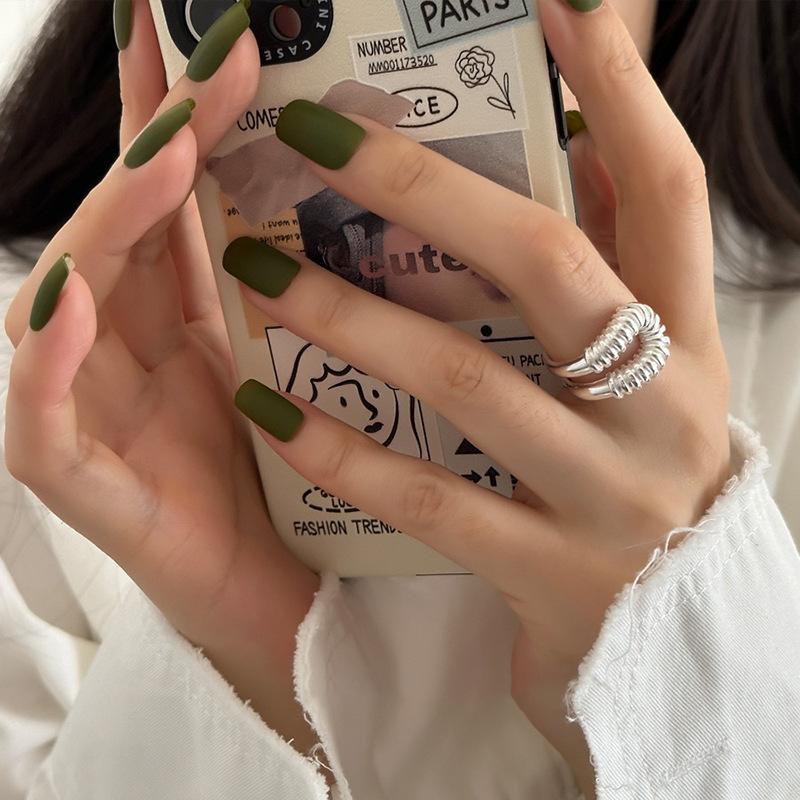 Korean Minimalist Style Geometric Copper Ring Adjustable Size Fashion Accessory Women For