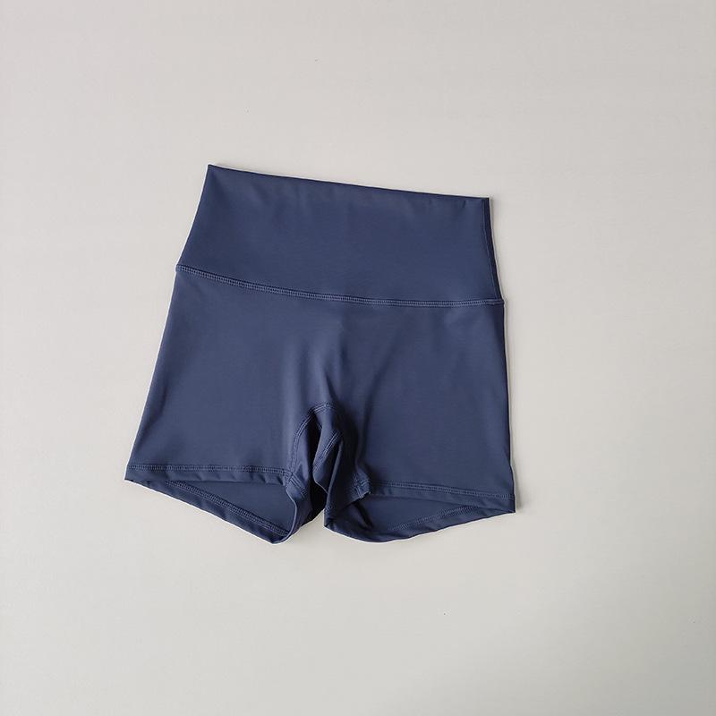 Dámské šortky na jógu s vysokým pasem a efektem broskvových hýždí - Přiléhavé, prodyšné fitness horké kalhotky na léto