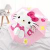 Hello Kitty,Pink Background Automatic Umbrella-Foldable, Durable 8-Bone Design, Compact and Stylish, Great for Camping, Halloween, Christmas