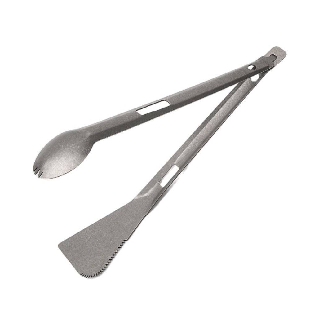 Titanium Camping Cooking Utensils Composable Outdoor Cooking Serving Tongs  Outdoor Cooking