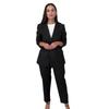 2024 Autumn Women's Solid Color Waist-Tie Slim-Fit Blazer & Long Pants Set