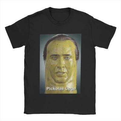 Erkek Picolas Cage Nicolas Cage Tişörtler %100 Pamuklu Giyim Komik Kısa Kollu Bisiklet Yaka Tişörtler Baskılı Tişört