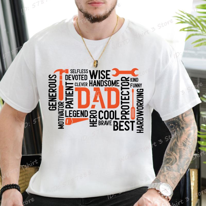 Dad The Man The Myth Daddy The Legend Tshirts Mens Summer Casual Short Sleeved Tees Tops Fathers Day Tshirt Funny Dad Shirt