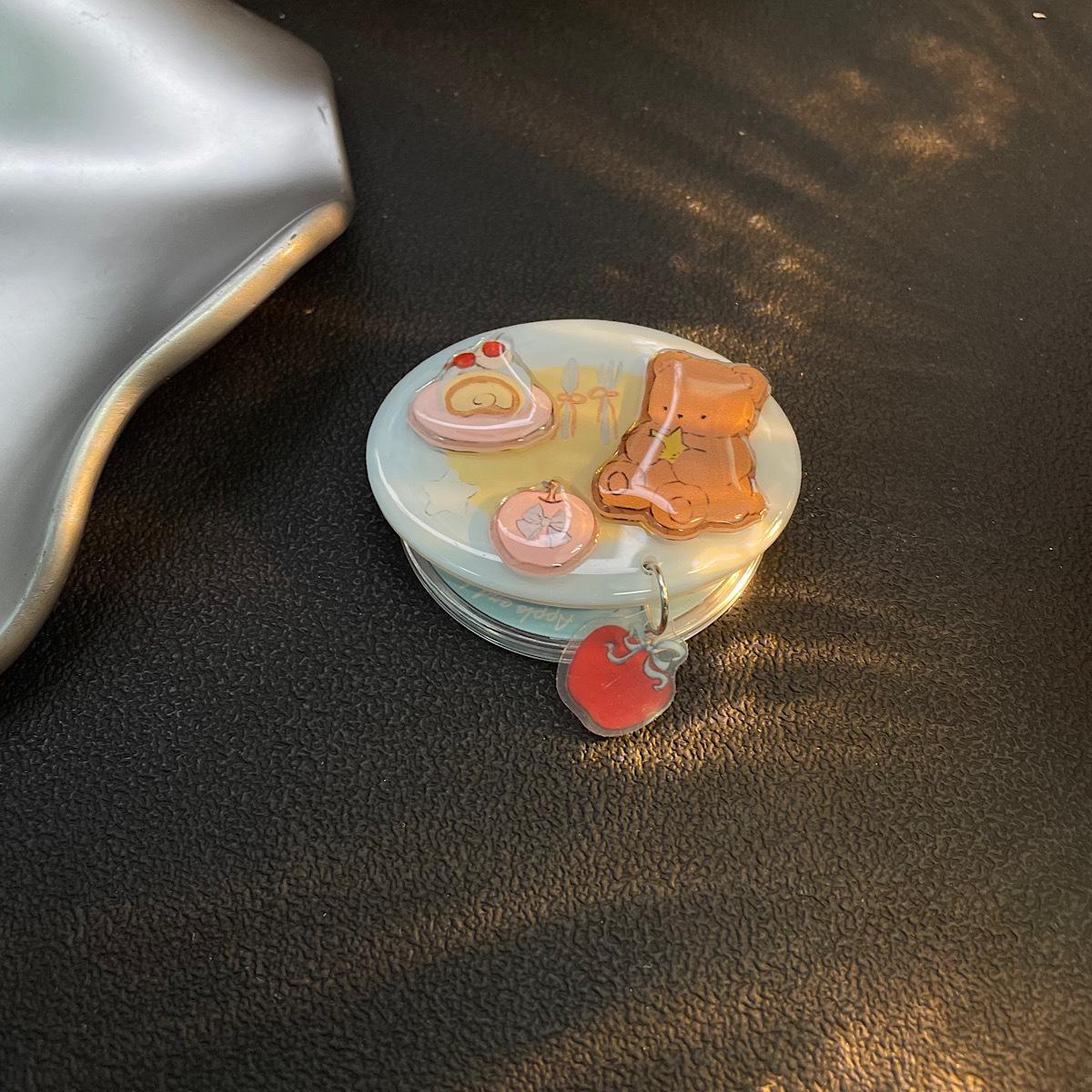 3D Little Bear Cartoon Pendant for Magsafe Magnetic Phone Holder with Retractable, Foldable Airbag Design