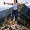 Damen Capri-Hosen mit Taschen Lockerer Schnitt Lässige Sportliche Capri-Hosen Leichte Taille mit Kordelzug Cargo-Capris zum Wandern