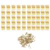 50pcs Brass Mini Hinge Cabinet Door Hinges Jewelry Wooden Box Hinge With Nails Furniture Hardware Decorative Accessories