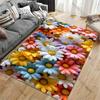 Colorful Daisies In Full Bloom Carpet Yoga Living Room Room Decor Children's Crawling Mat Doormat Area Rug Games Mat