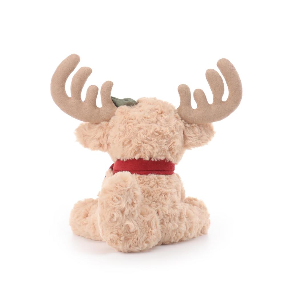 Apricot Lamb Sweet Christmas Elk Plush Toy for Soft and Fluffy Sweet Christmas Elk for Girls and 24cm Kids, Cute, Boys,