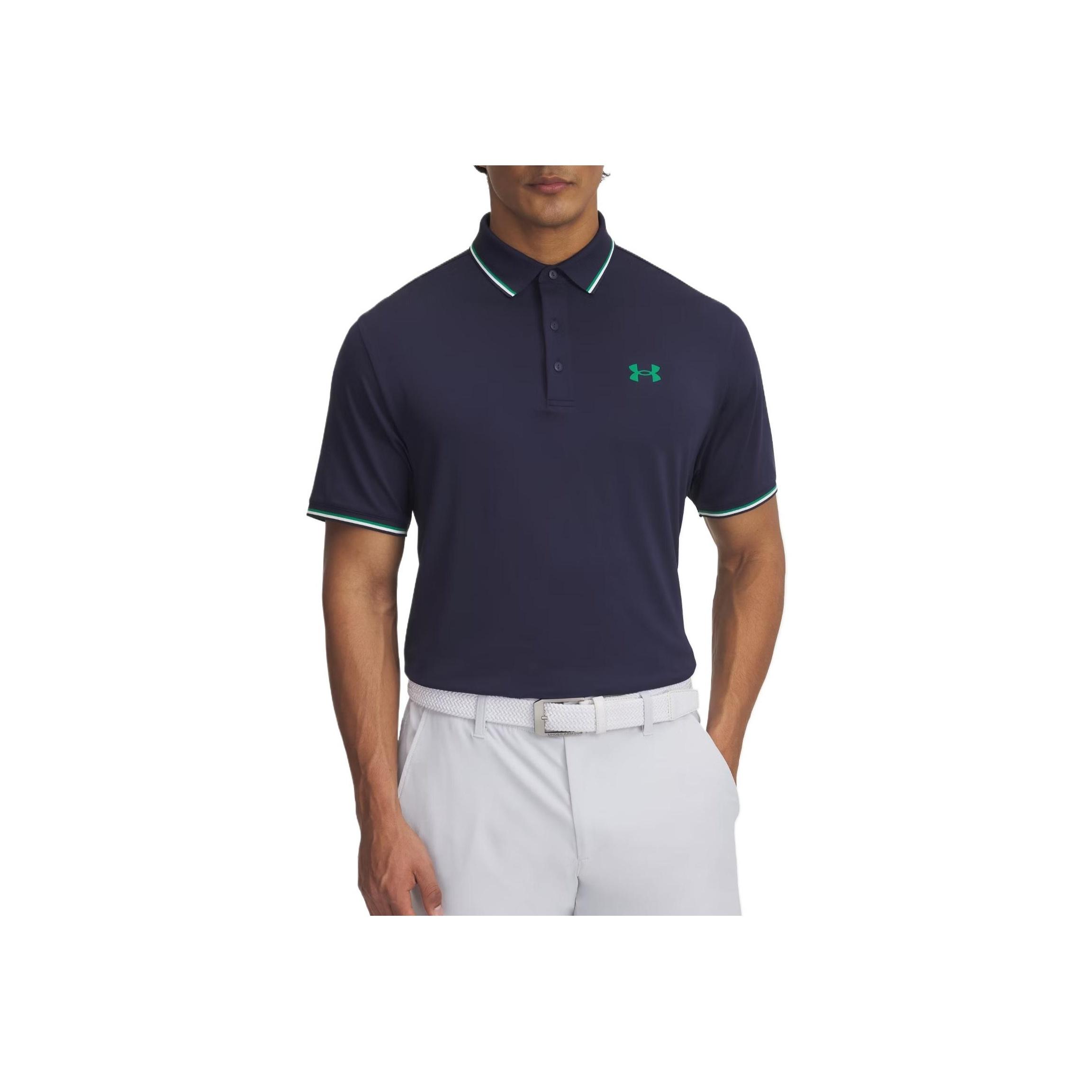 

Under Armour Drive Comfortable Soft Stylish Versatile Short Sleeve Polo Shirt Men tops Dark-Blue 6001825-410 M