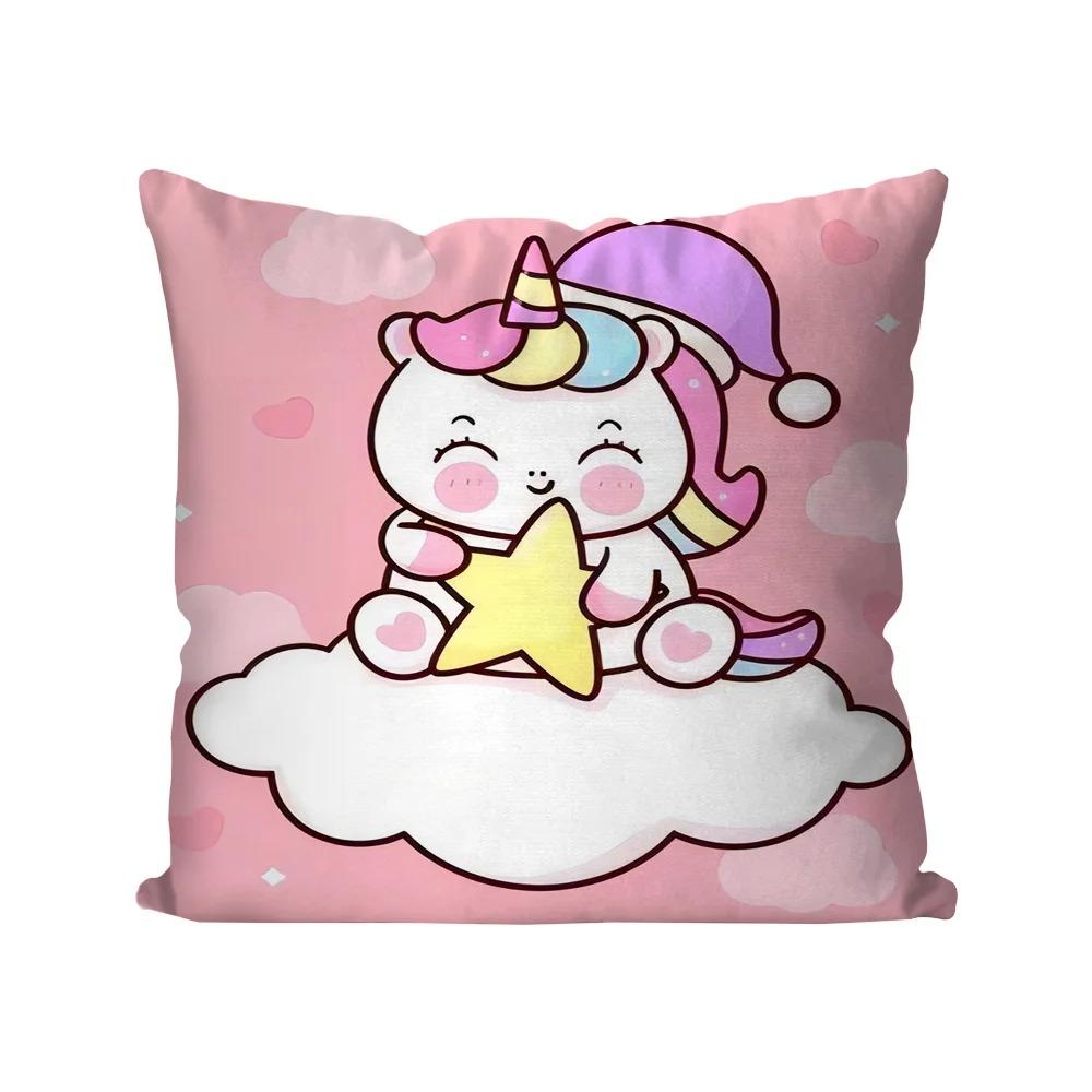 Pink Rainbow Unicorn Print Decorative Pillowcase Bedding Home Decor Cushion Pillowcase