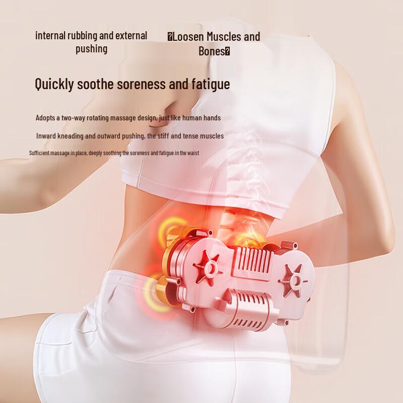 AUX Lumbar and Back Massager Pillow with Heat