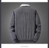 Chaqueta Cárdigan Unisex de Pana con Cremallera y Forro de Terciopelo Plus Otoño/Invierno 2025