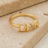 1 Piece New Zircon Letter D Ring for Women Girls Exquisite  Stainless Steel Star Ring Wedding Party Jewelry Gifts