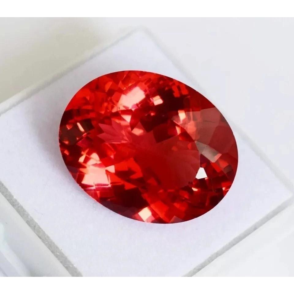 Natural Padparadscha Sapphire Flawless Oval Cut Loose Certified Gemstone