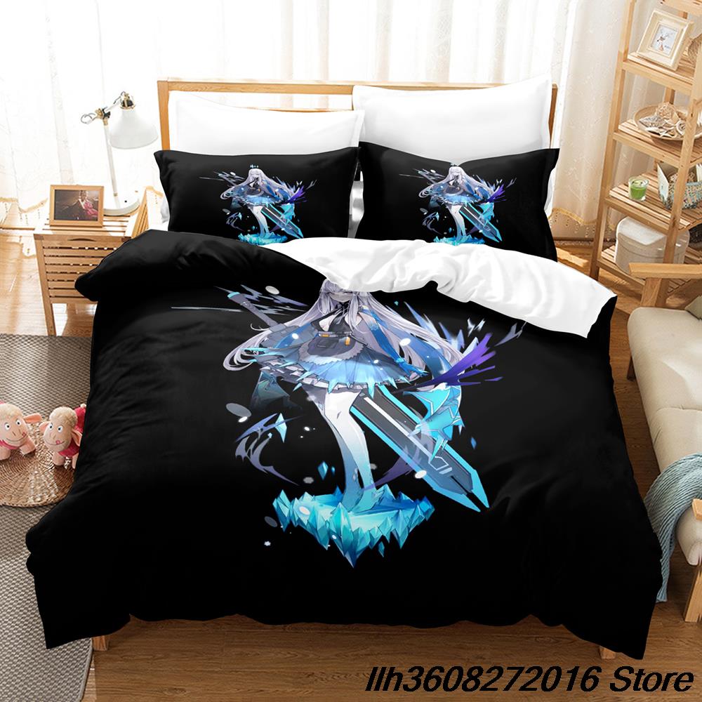 Comforter Tower Of Fantasy Bedding Set Single Twin Full Queen King Size Bed Set Adult Kid Bedroom Three-Piece Suits Anime Bed Sheet S