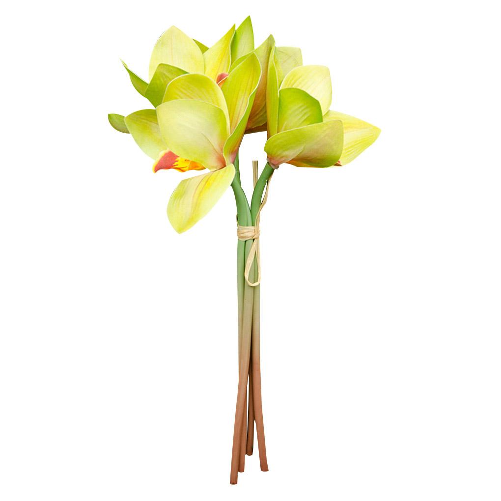 

Artificial Bouquet Orchid Butterfly Flowers Silk Flower Decor Party