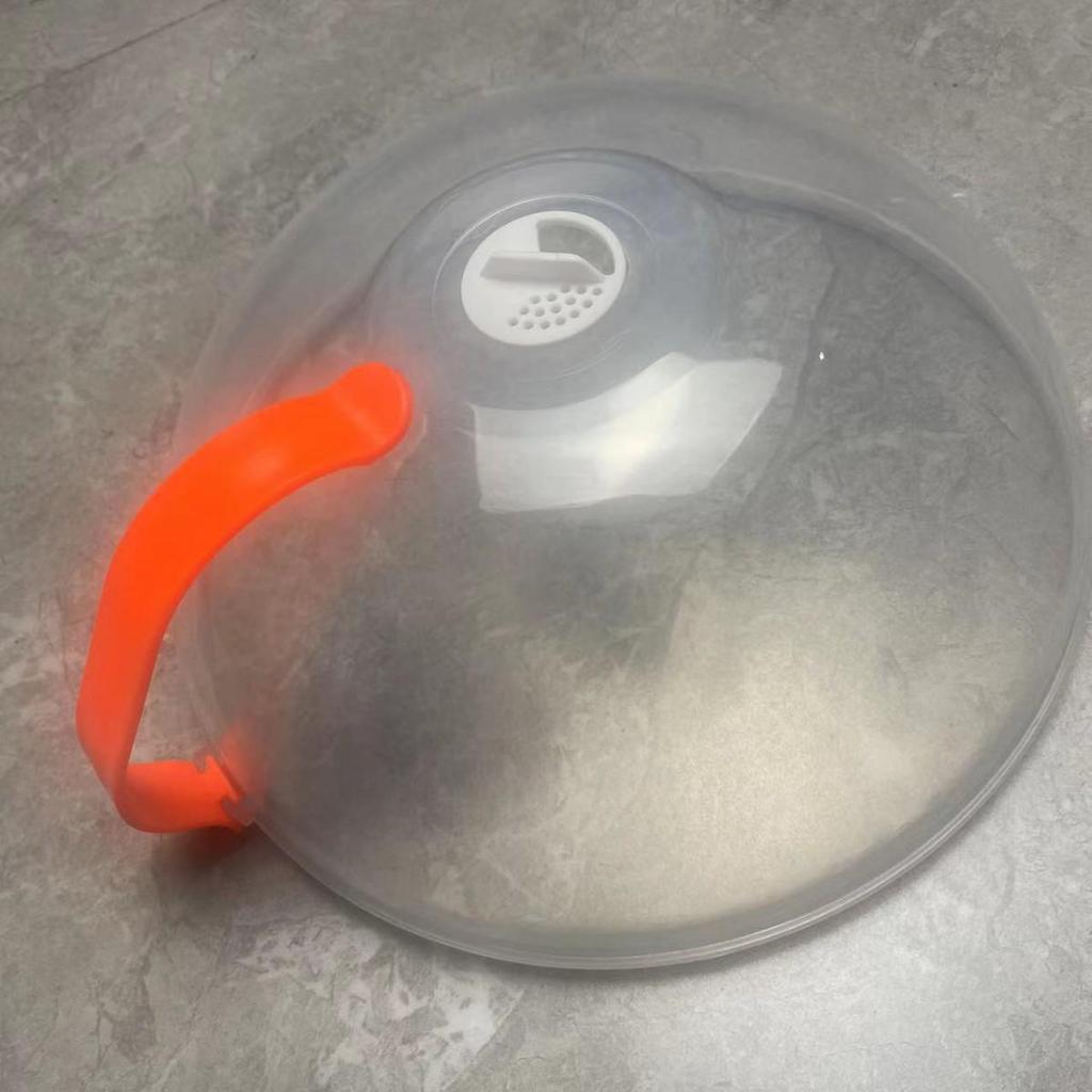 High-Temperature Resistant Microwave Splatter Guard - Transparent, Food-Grade Oil-Proof Cover for Safe Heating