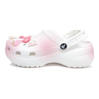 Crocs Sabot Plateforme Classique Aoyama Mignon Fleur de Cerisier Simple et Polyvalent Nuage Tendance Mode Chaussures à Trous Décontractées pour Femmes Blanc