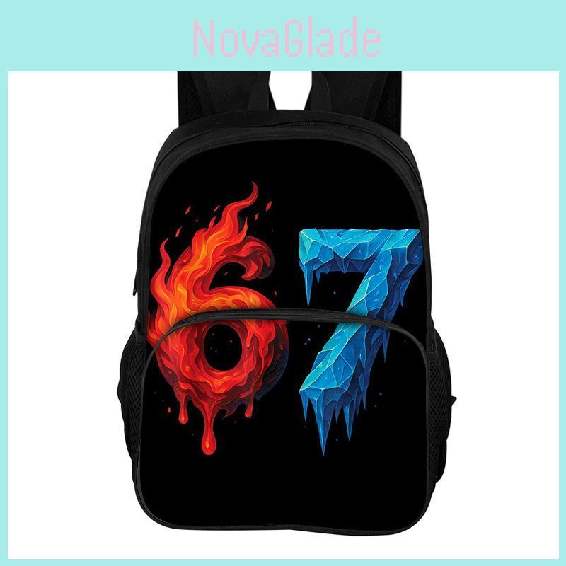 Zaino Scolastico Stampato 67 Con Materiale Pu Traspirante Per Studenti Delle Scuole Medie
