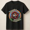 Tiger Rose Design Tee with Psychedelic Circle and Roaring Cat Unisex T Shirt Unisex T-Shirt
