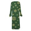 Fashion Women's Casual Fashion Print Pocket V-neck Pullover Long Sleeve Dress