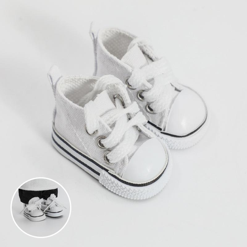1Pc Cotton Doll Shoes Simple Sports Canvas Shoes Doll Shoes Labubu Accessories