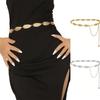 Boho Chic Dress Waist Chain Vintage Body Chain Versatile Metal Leaf Belt  Women's Fashion Accessory